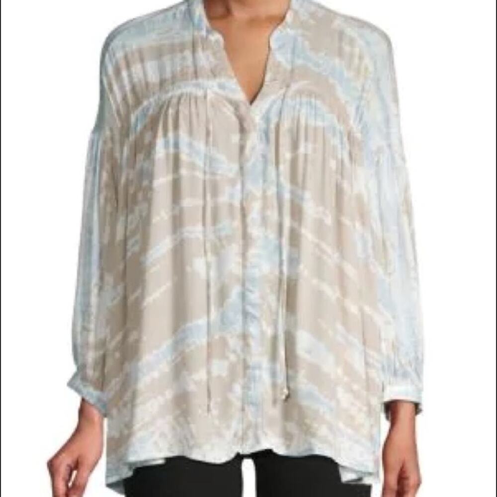 Young Fabulous & Broke Tie Dye Button Up Blouse
